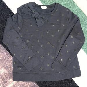♠️ Kate Spade Glitter Polka Dot Large Bow Sweatshirt